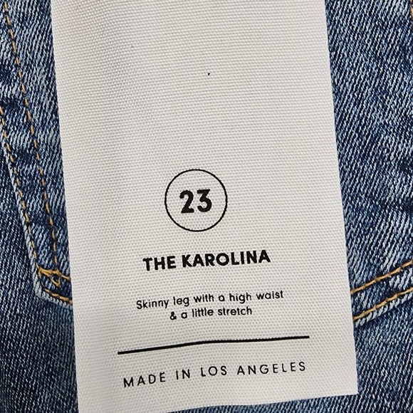 GRLFRND Button Fly Karolina High-Rise Skinny Jean in Groovy Situation Sz 23 - Picture 5 of 7